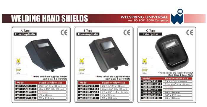 Welding Hand Shields